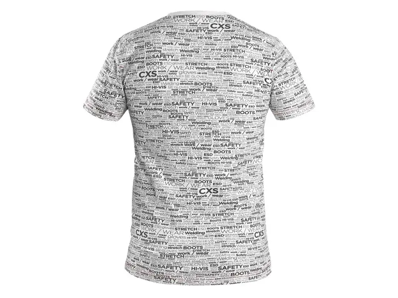 Tričko CXS DARREN, krátký rukáv, potisk CXS logo, bílé, vel. L